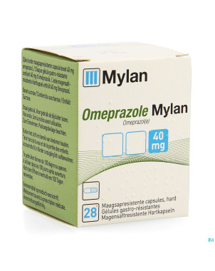 Omeprazol viatris 40mg caps 28