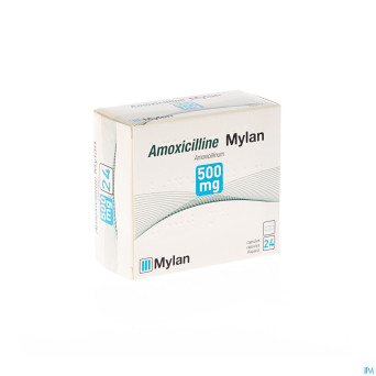 Amoxicilline mylan 500 mg caps 24 x 500 mg