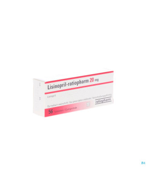 Lisinopril ratiopharm comp 56 x 20 mg