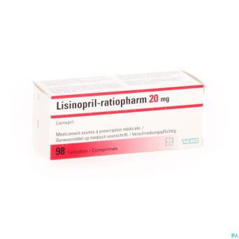 Lisinopril ratiopharm comp 98 x 20 mg