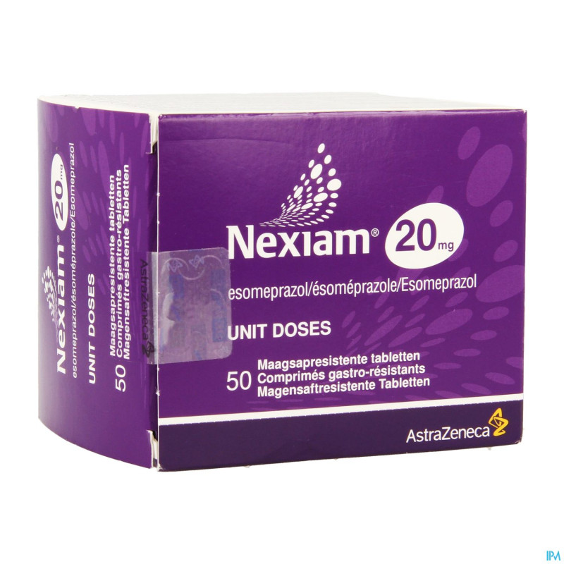Nexiam 20 mg comp 50 x 20 mg ud