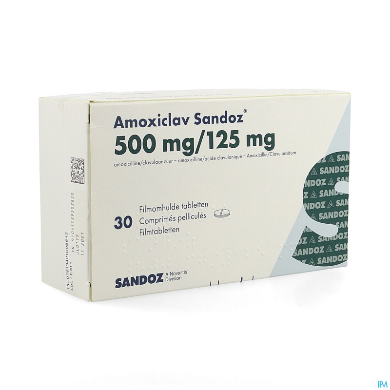 Amoxiclav sandoz 500mg/125 mg comp 30