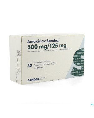 Amoxiclav sandoz 500mg/125 mg comp 30