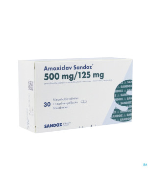 Amoxiclav sandoz 500mg/125 mg comp 30