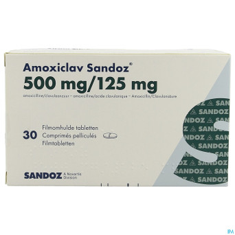 Amoxiclav sandoz 500mg/125 mg comp 30