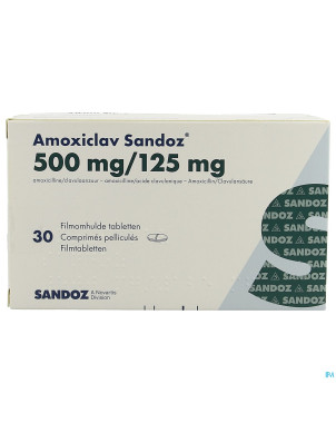 Amoxiclav sandoz 500mg/125 mg comp 30