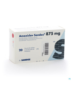 Amoxiclav sandoz 875 mg/125 mg comp 20
