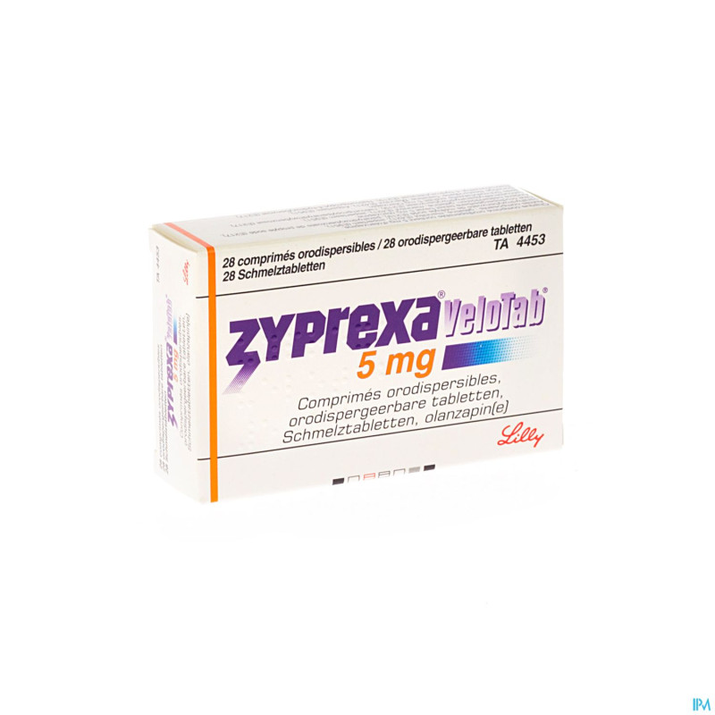 Zyprexa velotab  5mg comp orodisp 28 x  5 mg