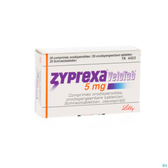 Zyprexa velotab  5mg comp orodisp 28 x  5 mg