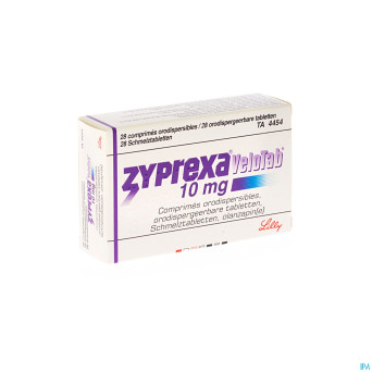 Zyprexa velotab 10mg comp orodisp 28 x 10 mg