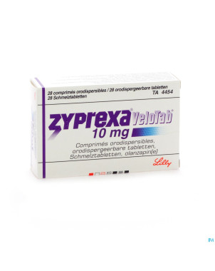 Zyprexa velotab 10mg comp orodisp 28 x 10 mg