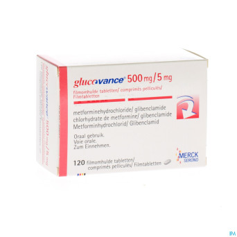 Glucovance 500/5,0 comp 120 x 500 mg/5,0 mg