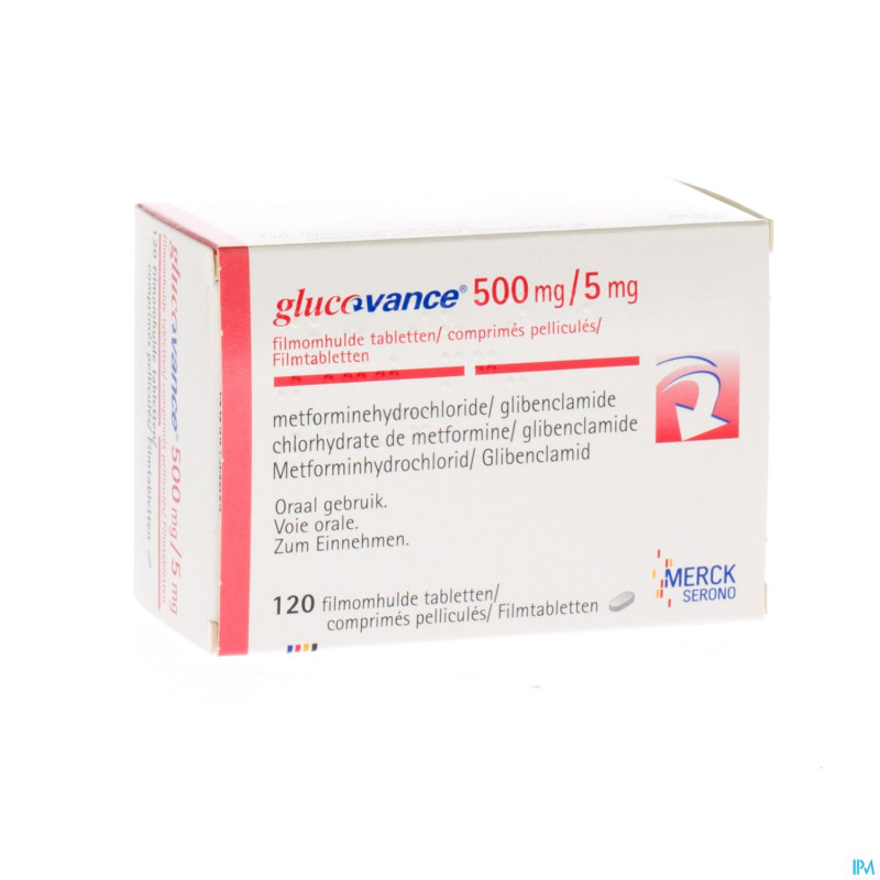 Glucovance 500/5,0 comp 120 x 500 mg/5,0 mg