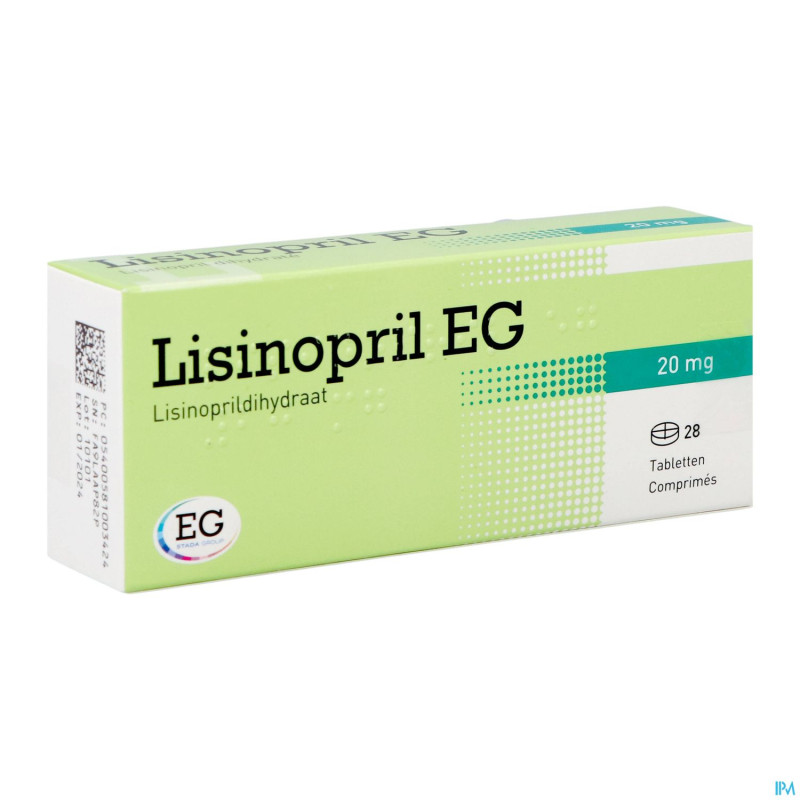 Lisinopril eg    comp 28x20mg