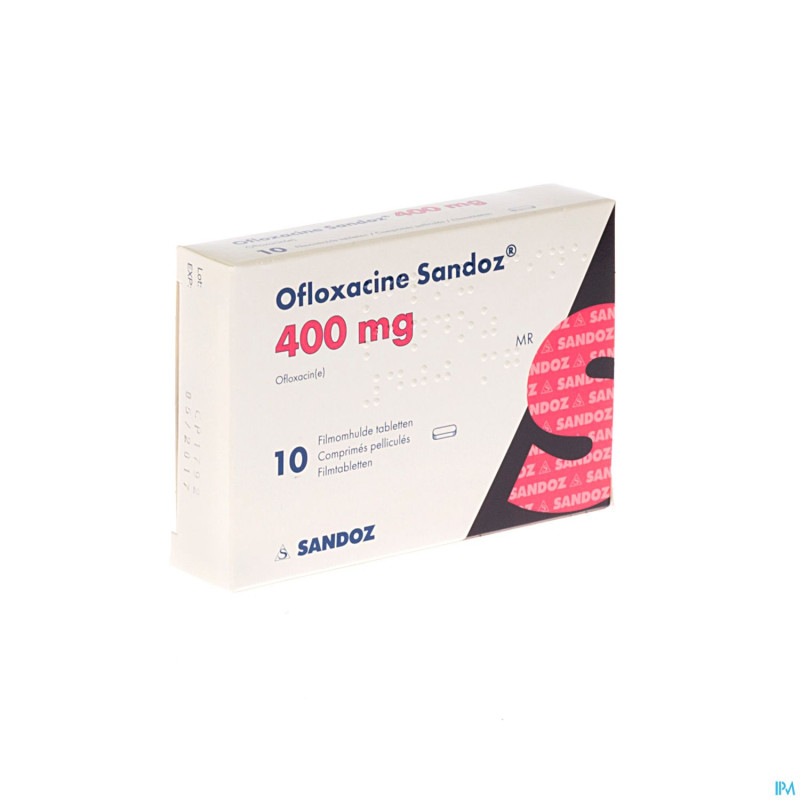 Ofloxacine sandoz tabl 10 x 400 mg