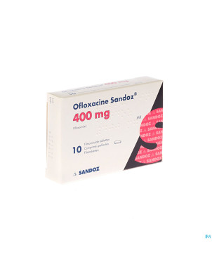 Ofloxacine sandoz tabl 10 x 400 mg