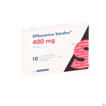 Ofloxacine sandoz tabl 10 x 400 mg