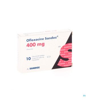 Ofloxacine sandoz tabl 10 x 400 mg