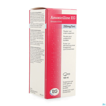 Amoxicilline eg sir 100 ml 250mg/5ml