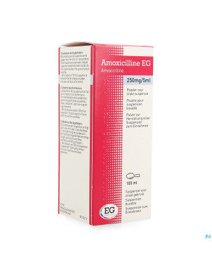 Amoxicilline eg sir 100 ml 250mg/5ml