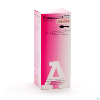 Amoxicilline eg sir 100 ml 250mg/5ml