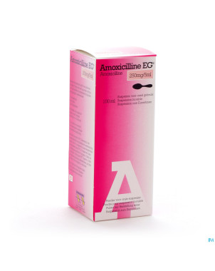 Amoxicilline eg sir 100 ml 250mg/5ml