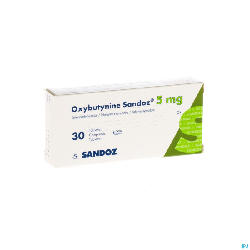 Oxybutynine 5 mg sandoz comp.  30 x 5 mg
