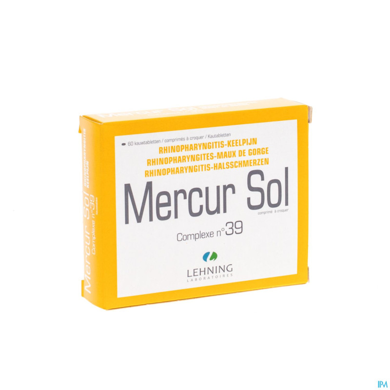 Lehning n 39 mercur sol complexe   blister comp 60