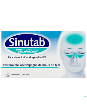 Sinutab 500/30 mg comp 15