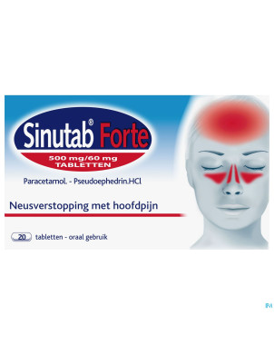 Sinutab forte 500/60 mg comp 20