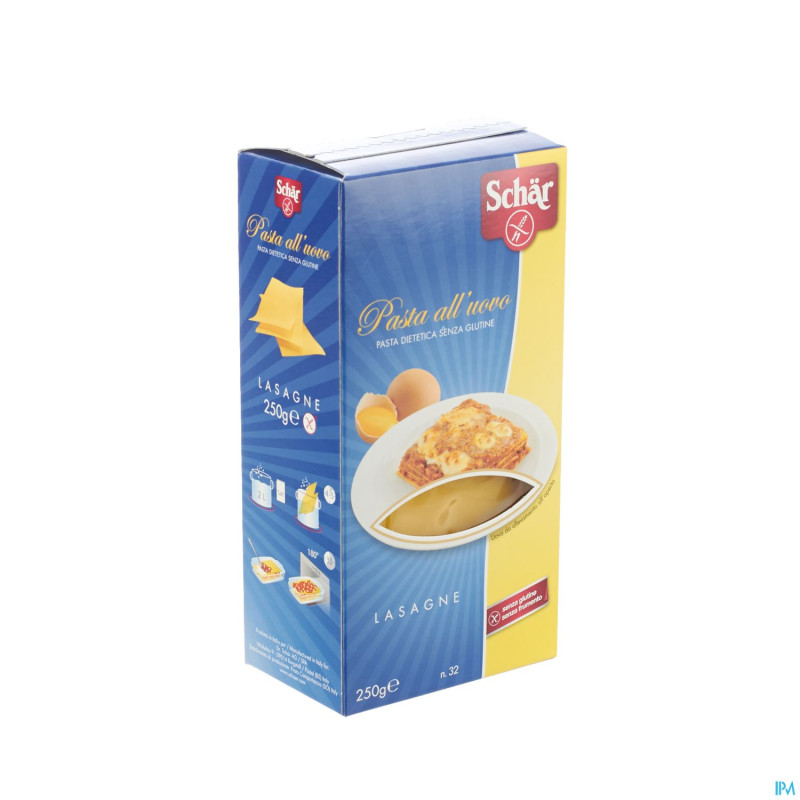 Schar pates lasagne    250g 6590 revogan