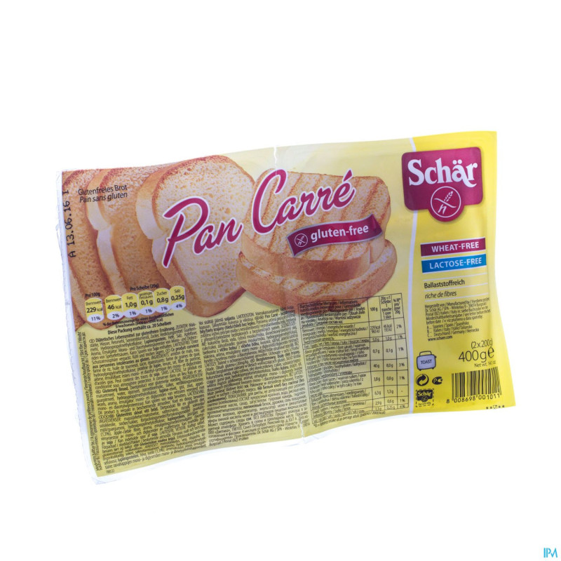 Schar pain pain carre    2x400g 6568
