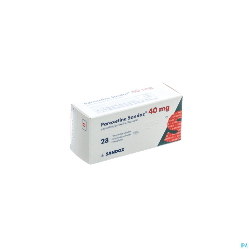 Paroxetine 40 mg sandoz comp  28 x 40 mg