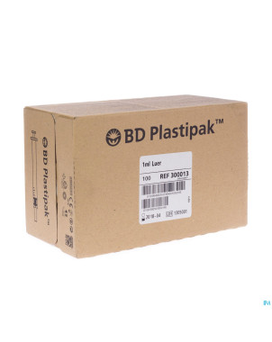 Bd plastipak seringue luer tuberc. 1ml  100 300013