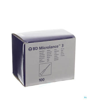 Bd microlance 3 aig. 23g 1 rb 0,6x25mm bleu    100