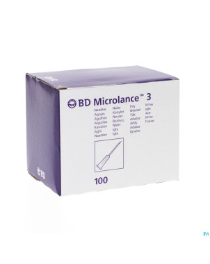Bd microlance 3 aig. 23g 1 rb 0,6x25mm bleu    100