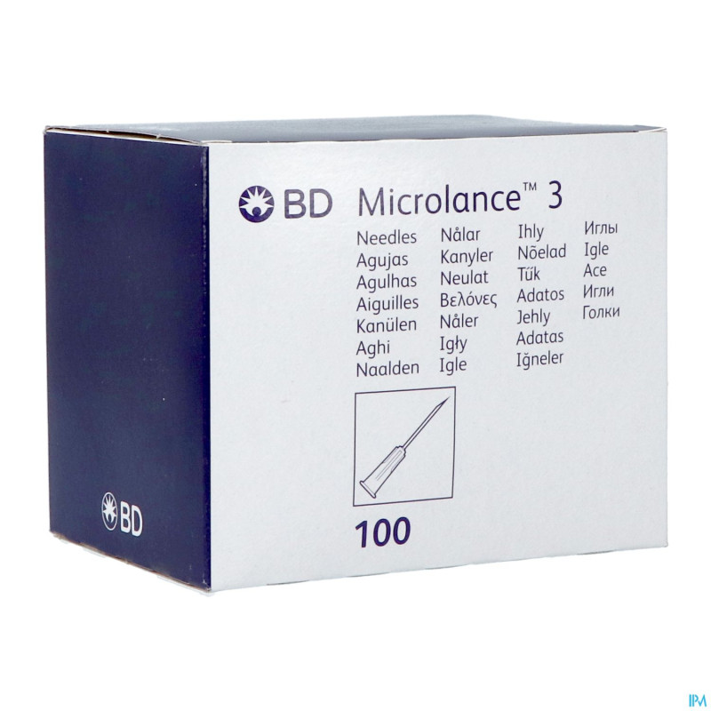 Bd microlance 3 aig.21g 5/8 rb 0,8x16mm vert   100