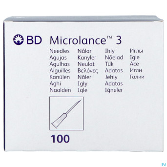 Bd microlance 3 aig.21g 5/8 rb 0,8x16mm vert   100