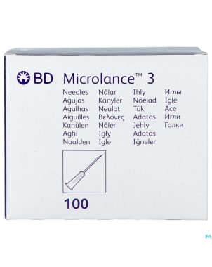 Bd microlance 3 aig.21g 5/8 rb 0,8x16mm vert   100