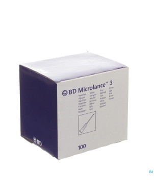 Bd microlance 3 aig. 22g 2 rb 0,7x50mm noir    100