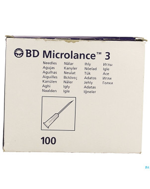 Microlance 3 aig. 22g 1 0,7mm 25mm 100 noir