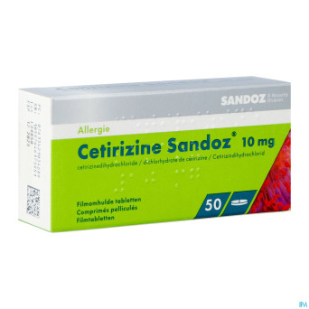 Cetirizine sandoz comp 50 x 10 mg
