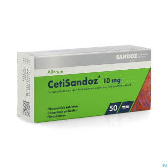 Cetirizine sandoz comp 50 x 10 mg