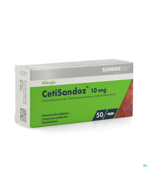 Cetirizine sandoz comp 50 x 10 mg