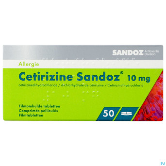 Cetirizine sandoz comp 50 x 10 mg