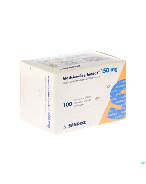 Moclobemide sandoz 150 mg comp pell 100
