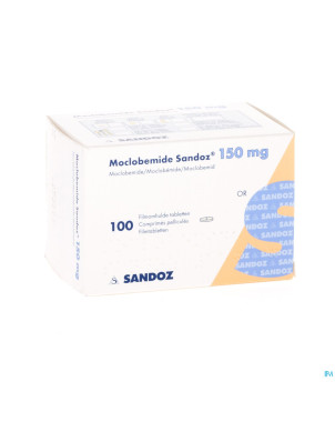 Moclobemide sandoz 150 mg comp pell 100