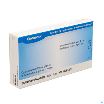 Eau oxygenee stabilisee 3%    unit dose 20x5ml