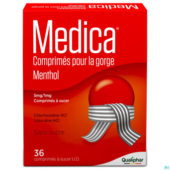 Medica comprimes gorge menthol    36 ud