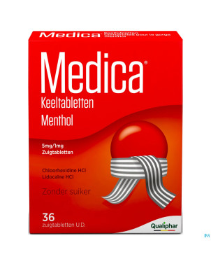 Medica comprimes gorge menthol    36 ud